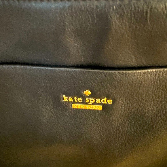 Kate Spade Navy Blue Leather Small Wood Drive Harris Shoulder Bag  - NOT WORN - Picture 6 of 8